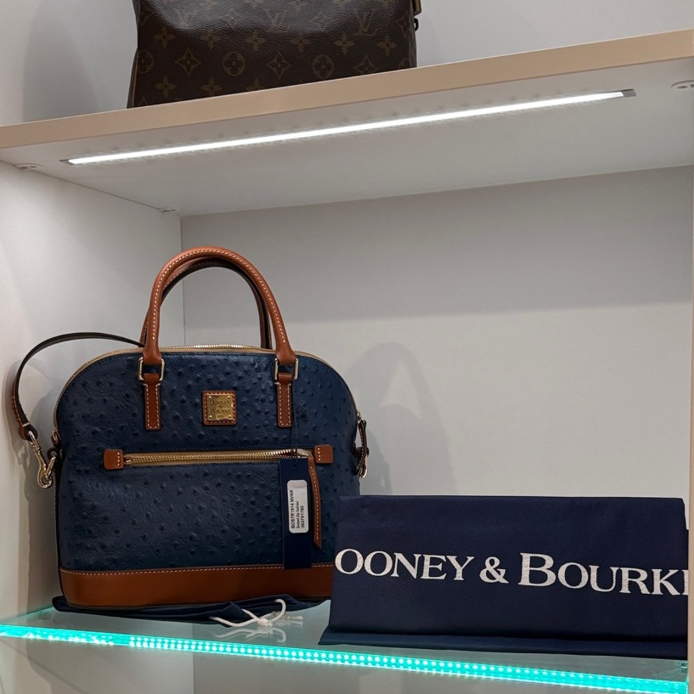 Dooney & Bourke Blue and Tan Briefcase